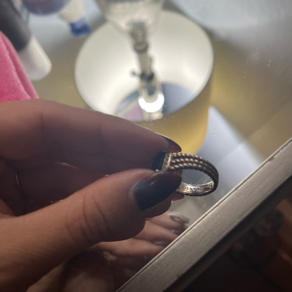 SOLD!!!! DAVID YURMAN Wheaton Petite Ring with Diamonds (black onyx) size 7 - Picture 6 of 9